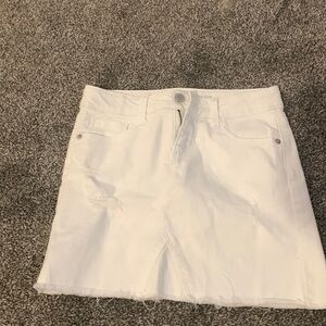 Kids White Jean Skirt Y8